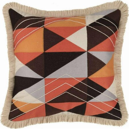 PUESTA EN ESCENA 20 x 20 in. Colfax Embroidered Down Filled Pillow, Orange PU3119110